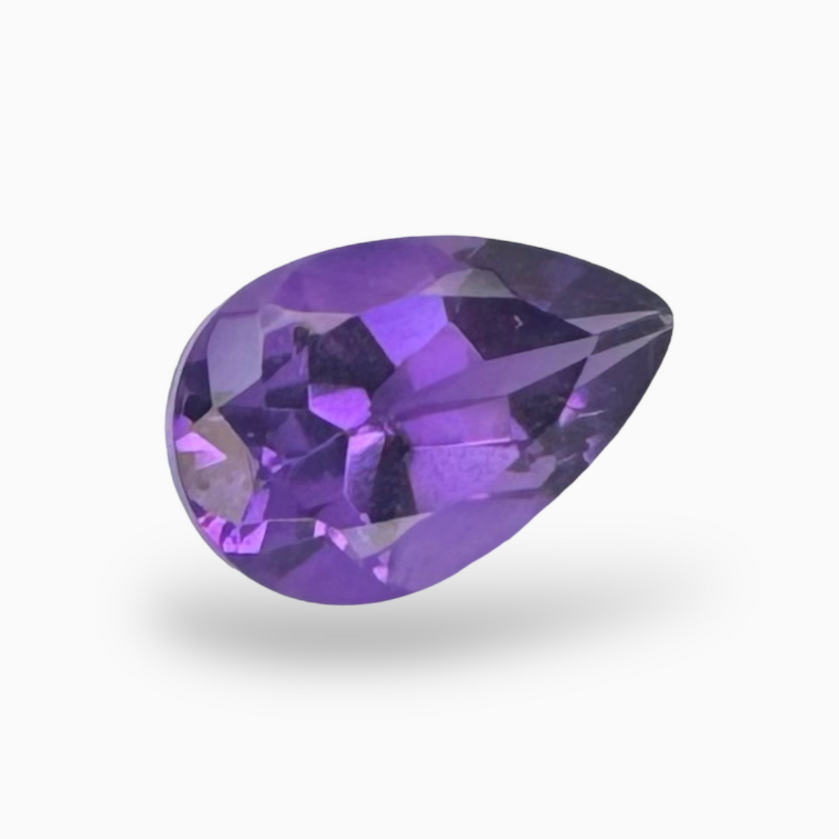 Natural Purple Amethyst Stone 1.38 Carats Pear Shape Cut 9X6mm
