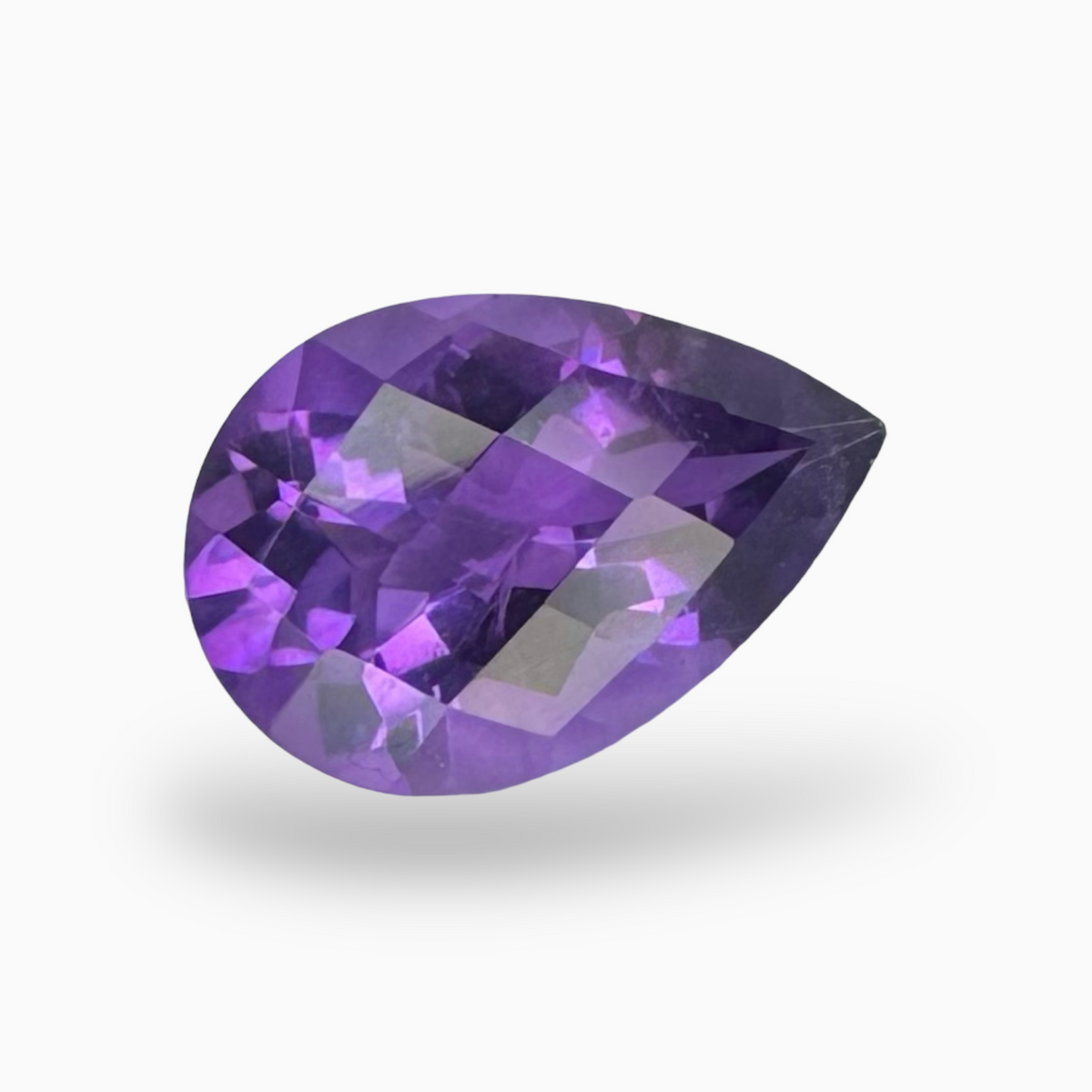 Natural Purple Amethyst Stone 2.8 Carats Pear Shape Cut 12X8mm
