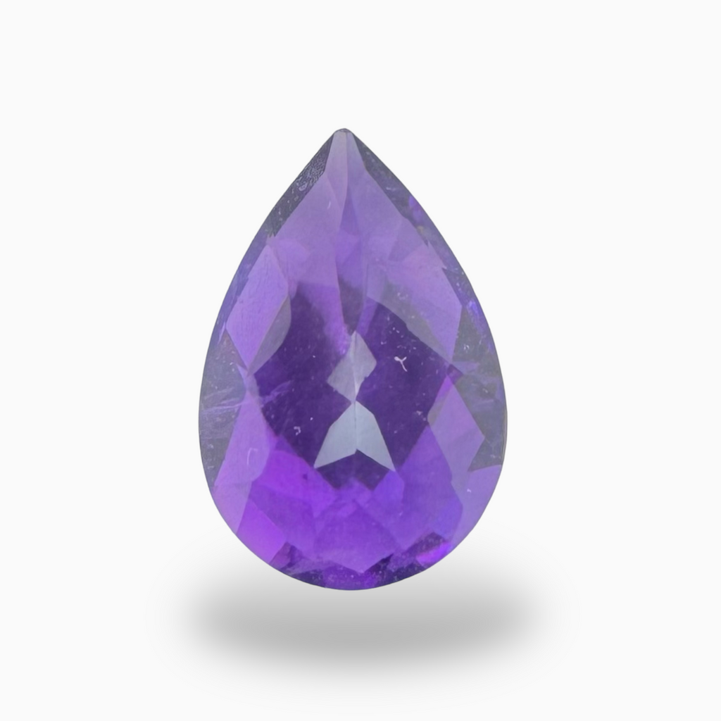 Natural Purple Amethyst Stone 2.8 Carats Pear Shape Cut 12X8mm
