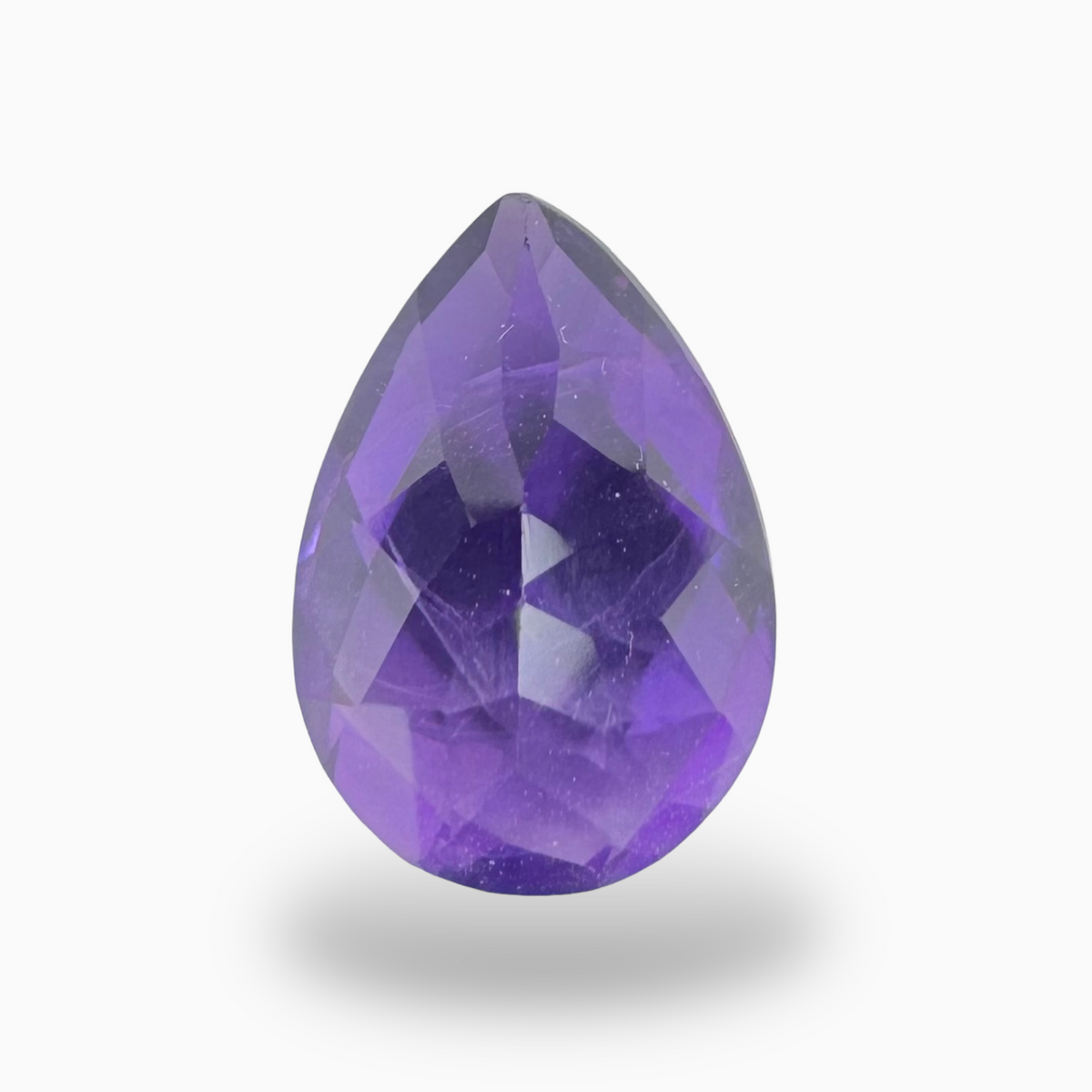 Natural Purple Amethyst Stone 3.86 Carats Pear Shape Cut 12.8X9mm