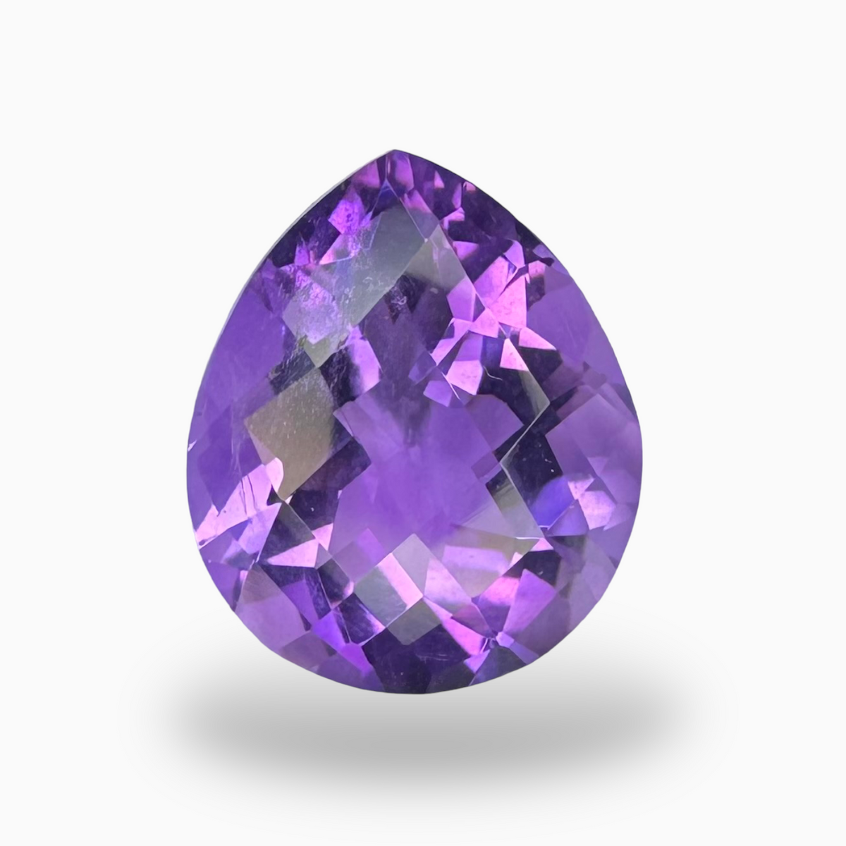Natural Purple Amethyst Stone 6.91 Carats Pear Shape Cut 14X12mm
