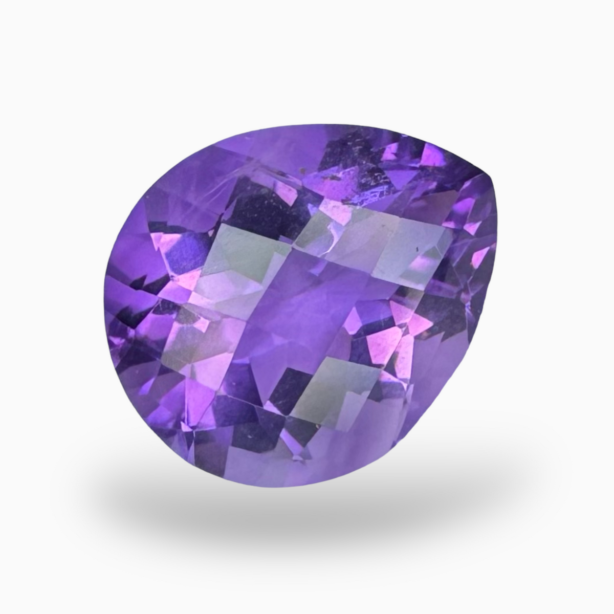 Natural Purple Amethyst Stone 6.91 Carats Pear Shape Cut 14X12mm