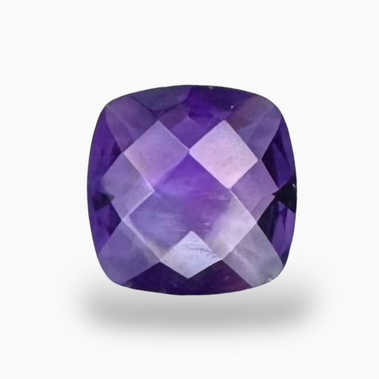 Natural Purple Amethyst Stone 1.65  Carats Cushion Shape Cut 8mm