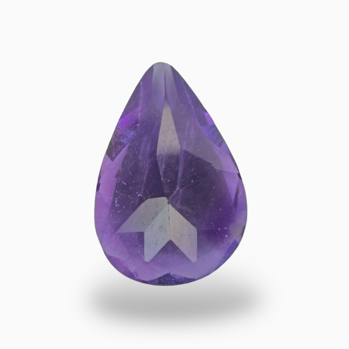Natural Purple Amethyst Stone 0.45 Carats Pear Shape Cut 6.5X4.5mm