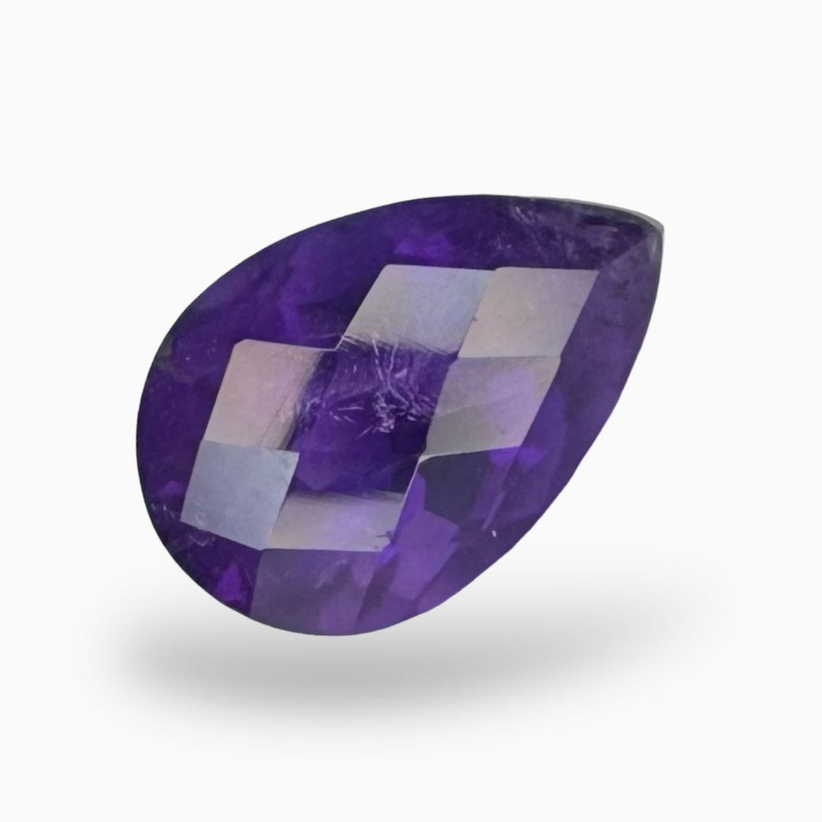 Natural Purple Amethyst Stone 3.58 Carats Pear Shape Cut 11.7X8mm