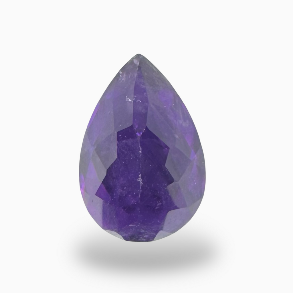 Natural Purple Amethyst Stone 3.58 Carats Pear Shape Cut 11.7X8mm