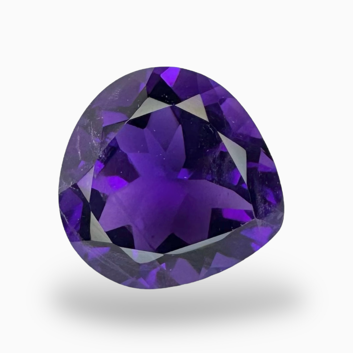 Natural Purple Amethyst Stone 4.06 Carats Pear Shape Cut 11mm