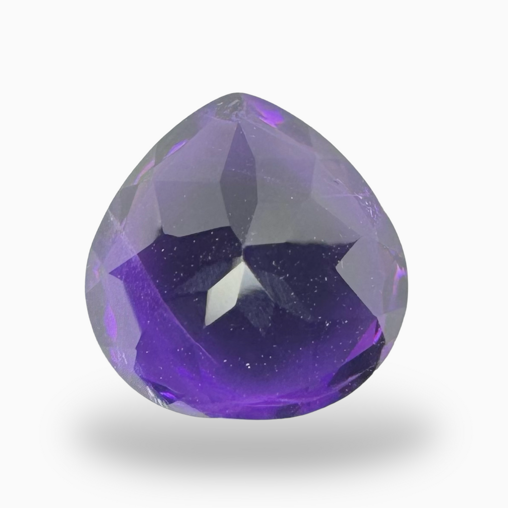 Natural Purple Amethyst Stone 4.06 Carats Pear Shape Cut 11mm