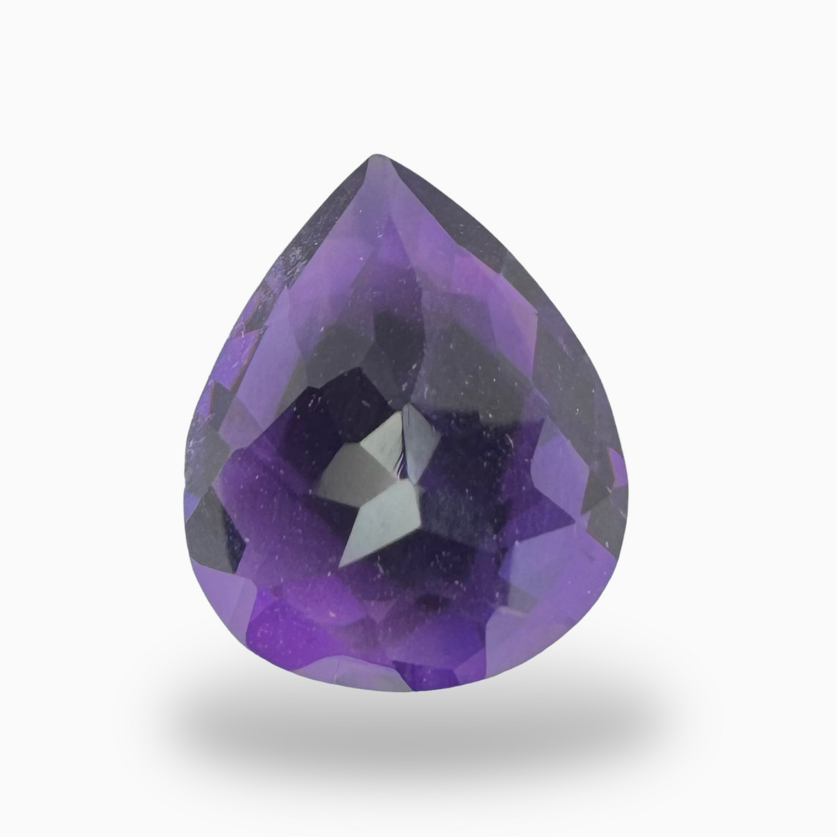 Natural Purple Amethyst Stone 4.1 Carats Pear Shape Cut 12X10mm