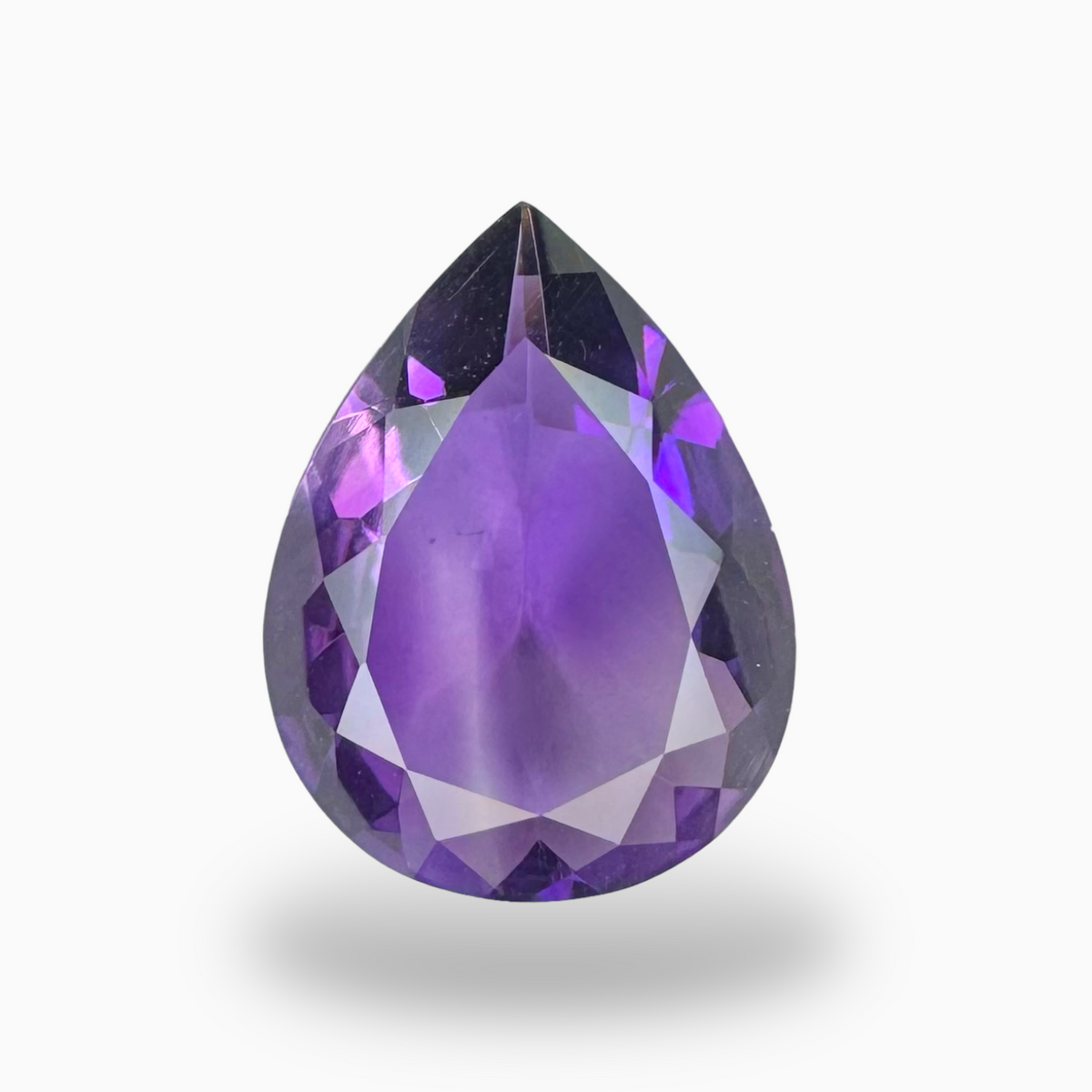 Natural Purple Amethyst Stone 6.30 Carats Pear Shape Cut 17X13mm