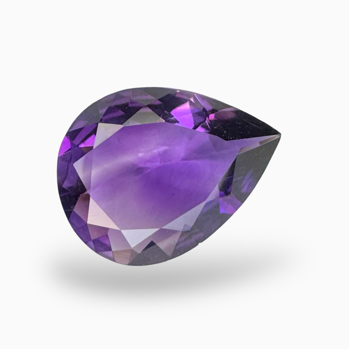 Natural Purple Amethyst Stone 6.30 Carats Pear Shape Cut 17X13mm