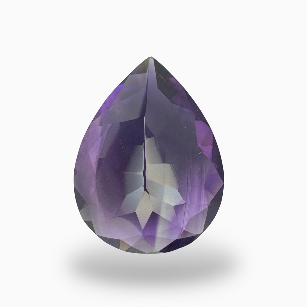 Natural Purple Amethyst Stone 6.30 Carats Pear Shape Cut 17X13mm