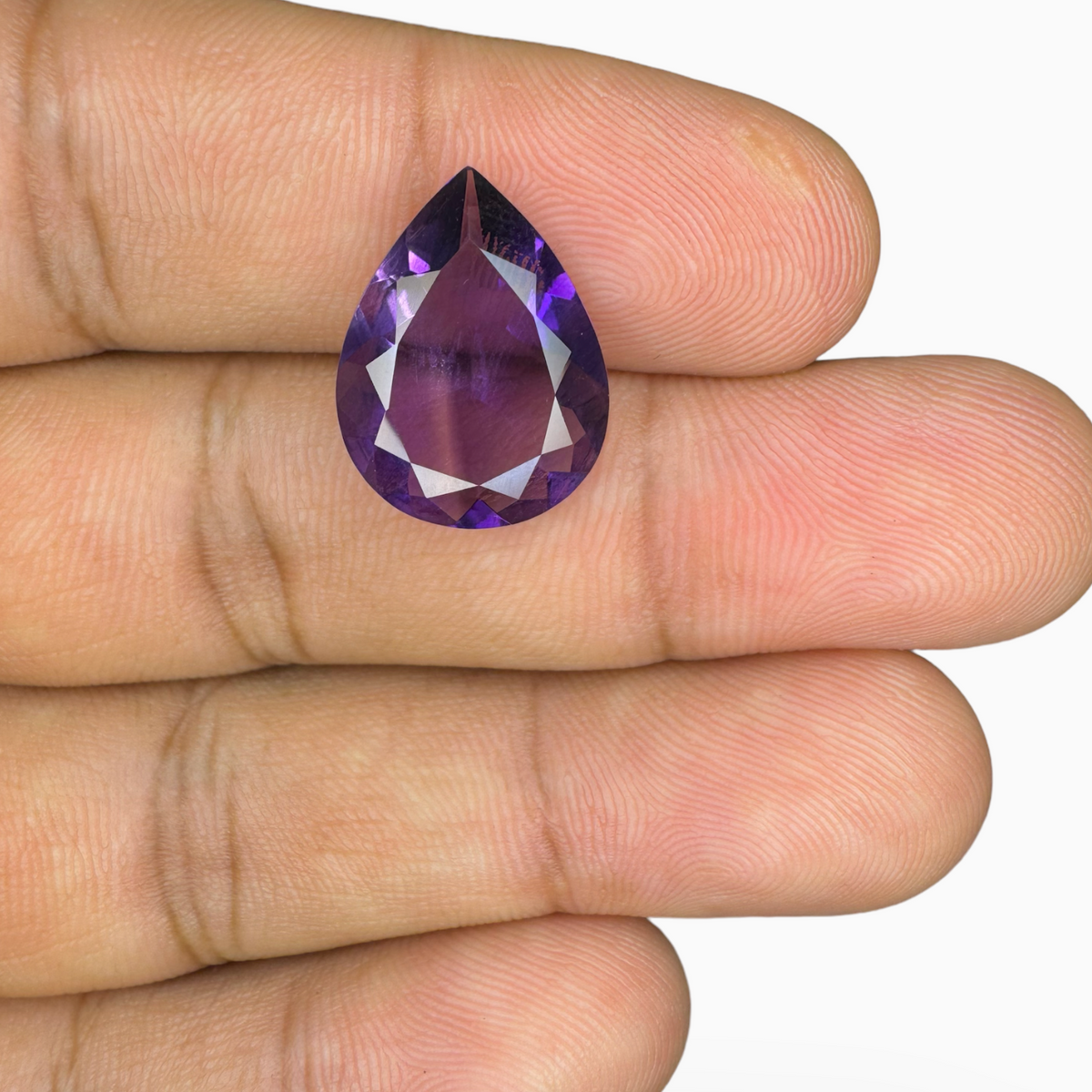 Natural Purple Amethyst Stone 6.30 Carats Pear Shape Cut 17X13mm