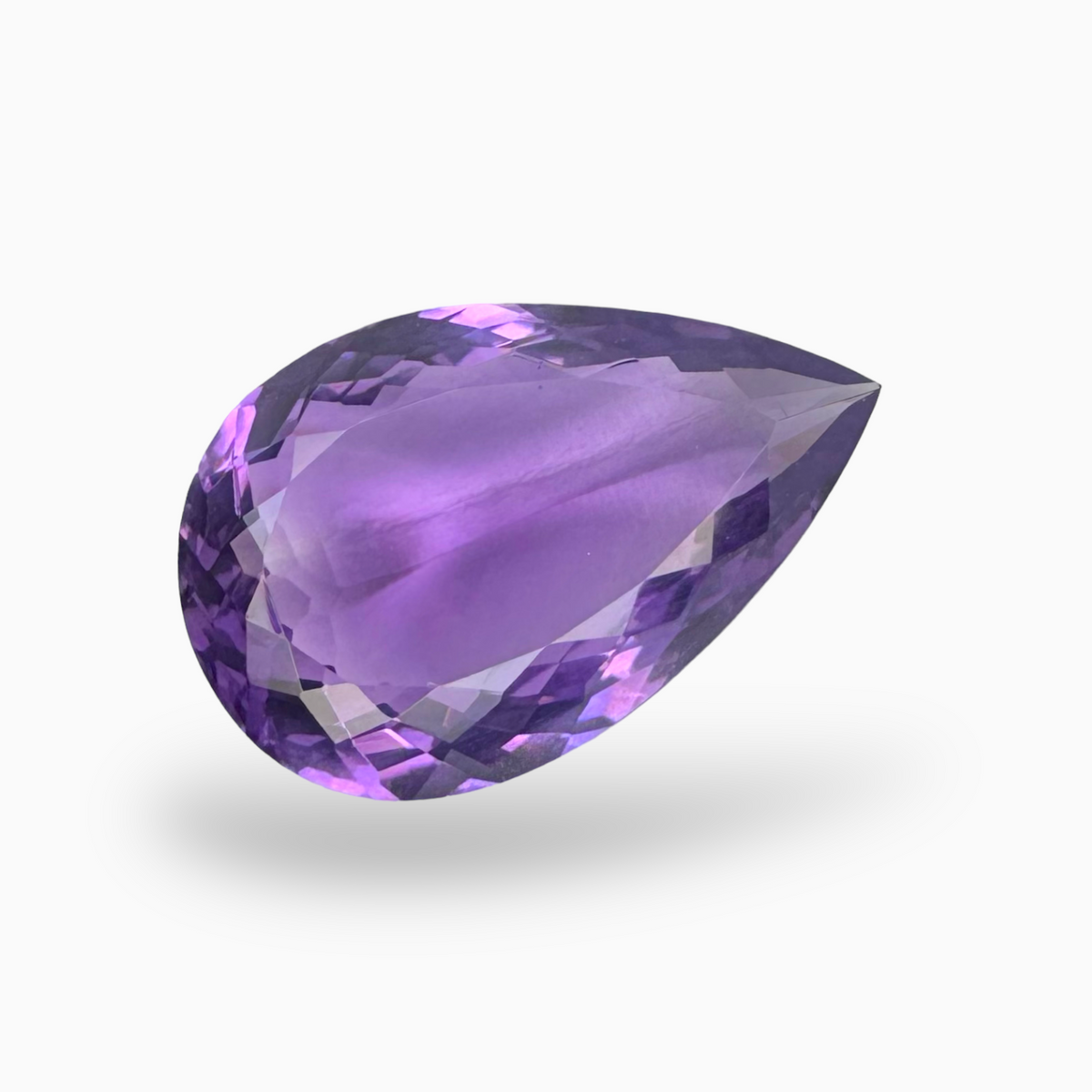 Natural Purple Amethyst Stone 7.65 Carats Pear Shape Cut 18.5X12mm