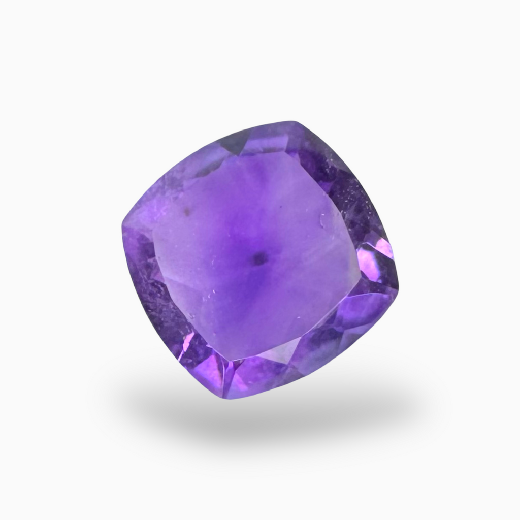 Natural Purple Amethyst Stone 4.90 Carats Cushion Shape Cut 12mm