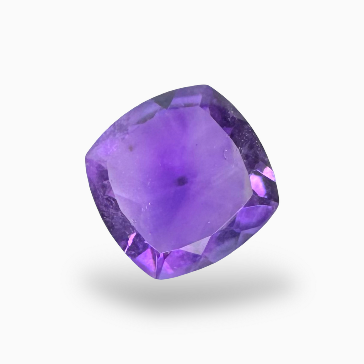 Natural Purple Amethyst Stone 4.90 Carats Cushion Shape Cut 12mm