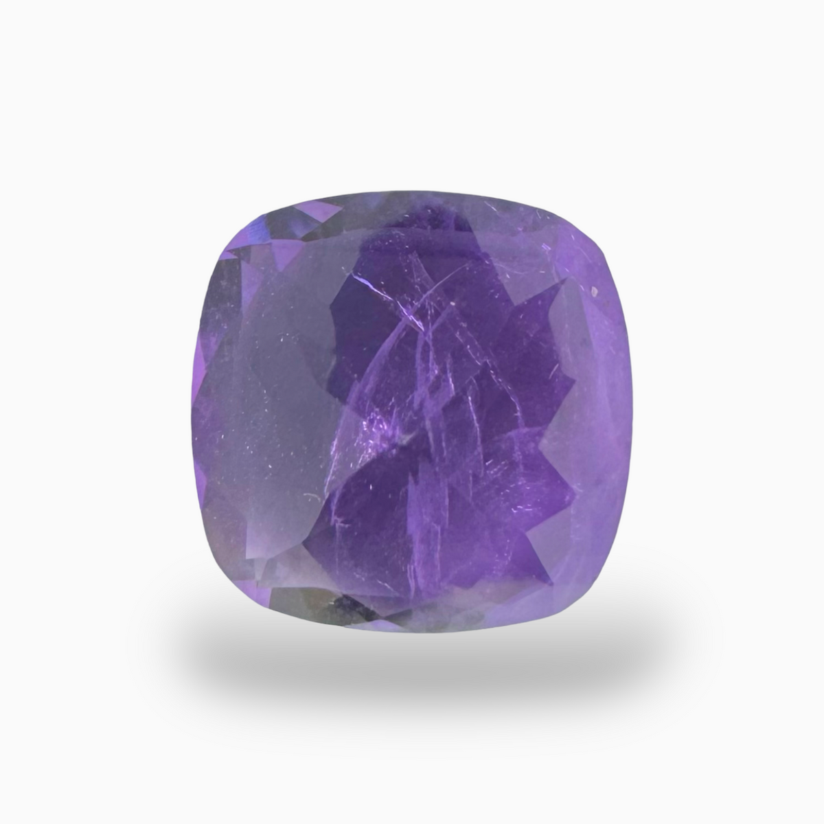 Natural Purple Amethyst Stone 6.65 Carats Cushion Shape Cut 12mm