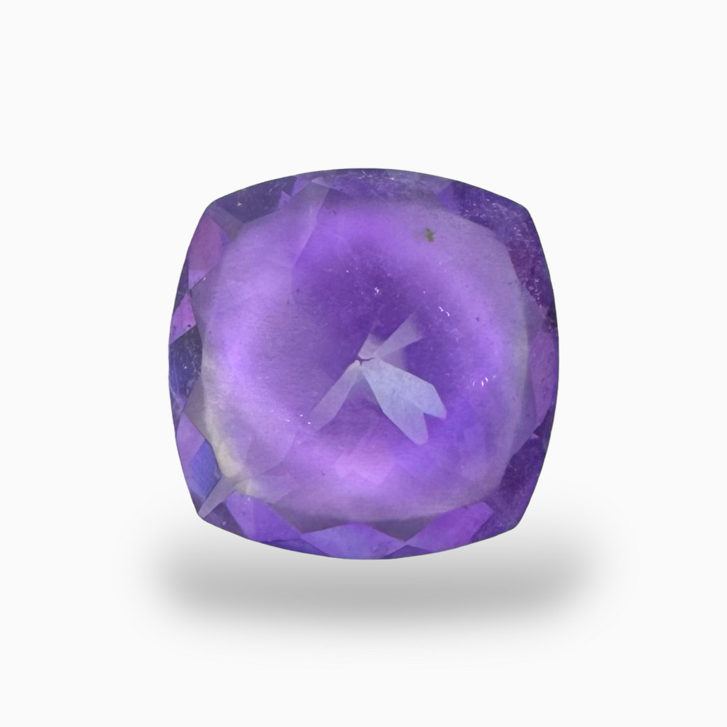 Natural Purple Amethyst Stone 4.90 Carats Cushion Shape Cut 12mm