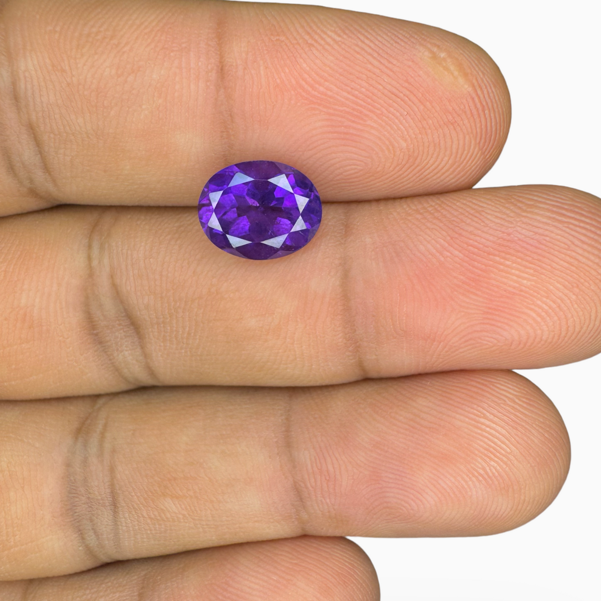 Natural Purple Amethyst Stone 2.62 Carats Oval Shape Cut 10X8mm