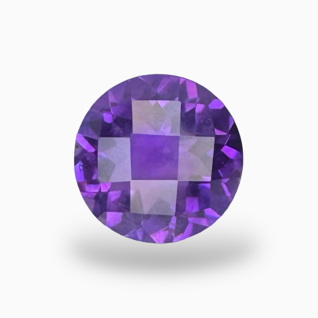 Natural Purple Amethyst Stone 3.27 Carats Round Shape Cut 10mm