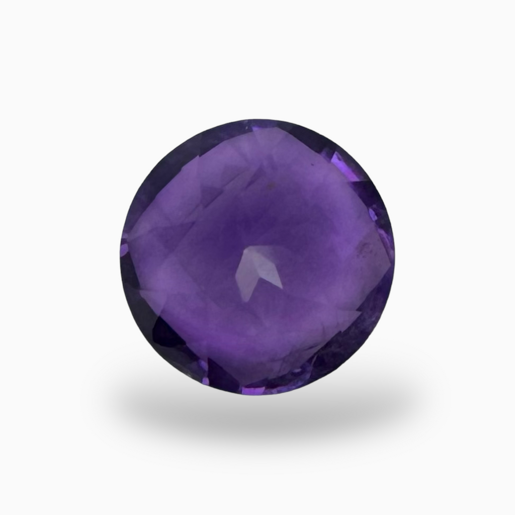 Natural Purple Amethyst Stone 3.27 Carats Round Shape Cut 10mm