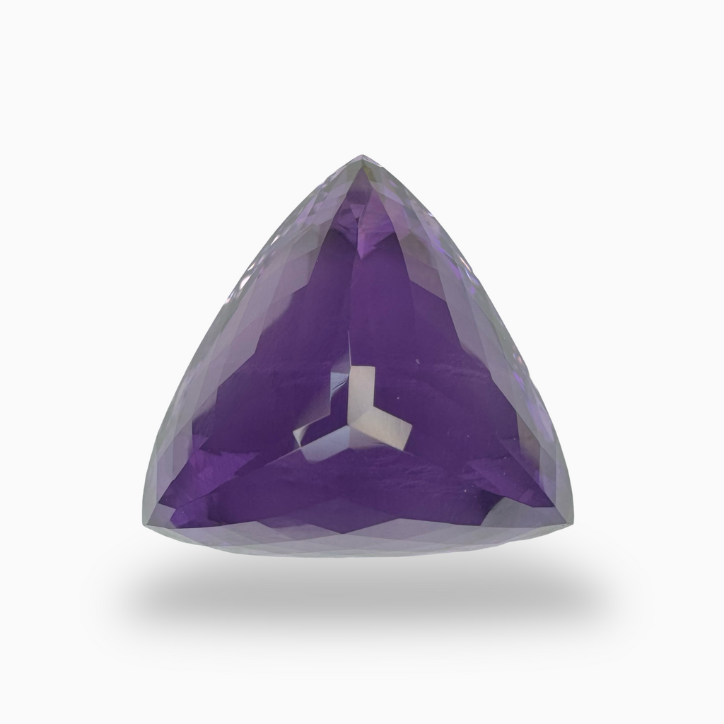 Natural Purple Amethyst Stone 47.66 Carats Trilliant Shape Big Size