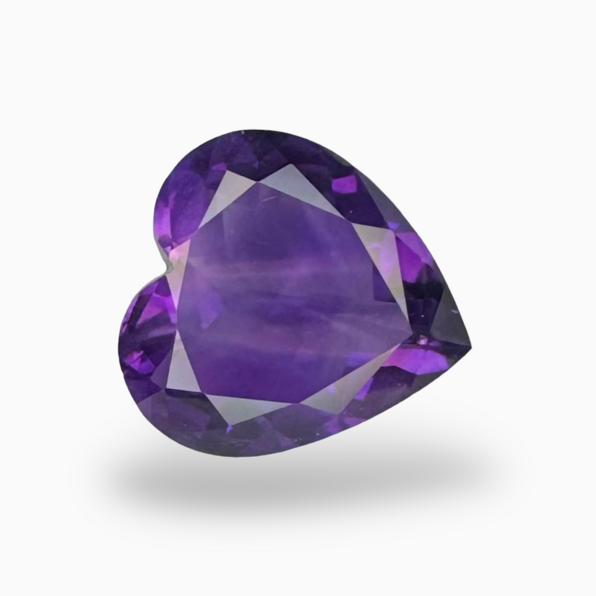 Natural Purple Amethyst Stone 4.16 Carats Heart Shape Cut 12X12mm