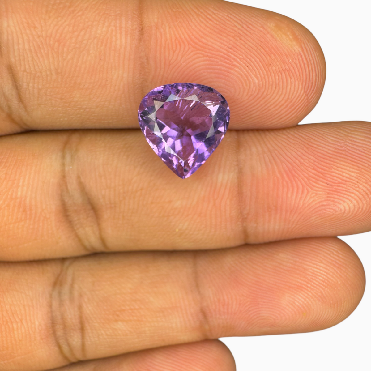 Natural Purple Amethyst Stone 4.0 Carats Pear Shape Cut 11mm