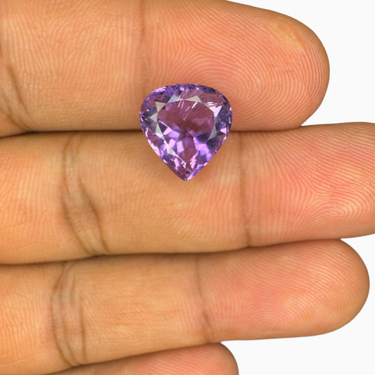 Natural Purple Amethyst Stone 4.0 Carats Pear Shape Cut 11mm