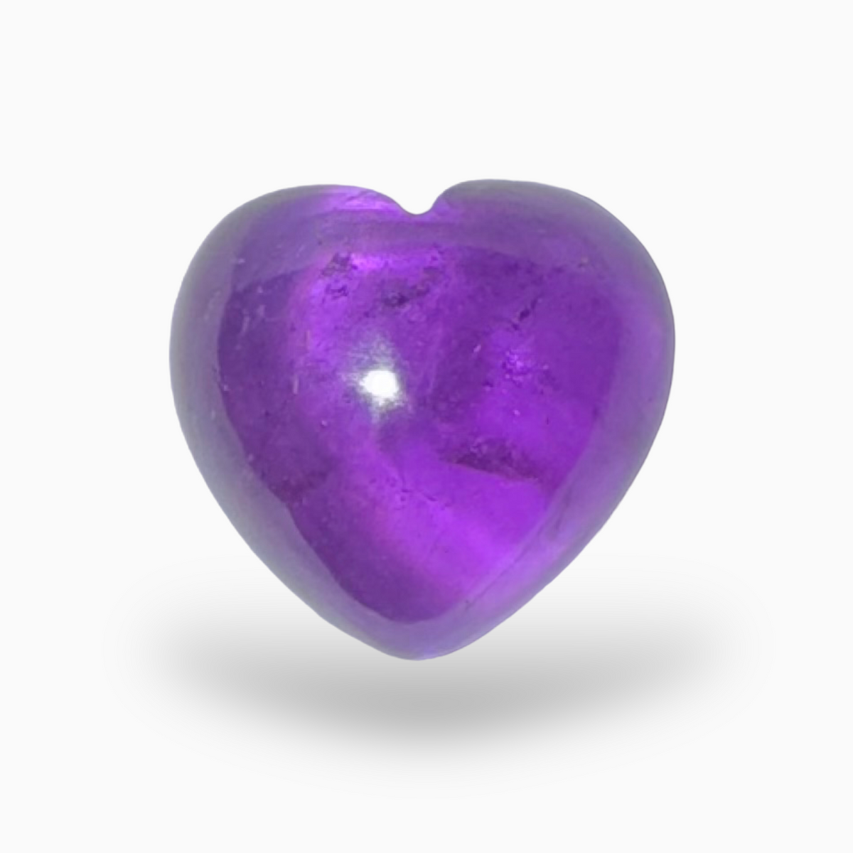 Natural Purple Amethyst Stone 4.31 Carats Heart Shape Cabochon Cut 11X10mm