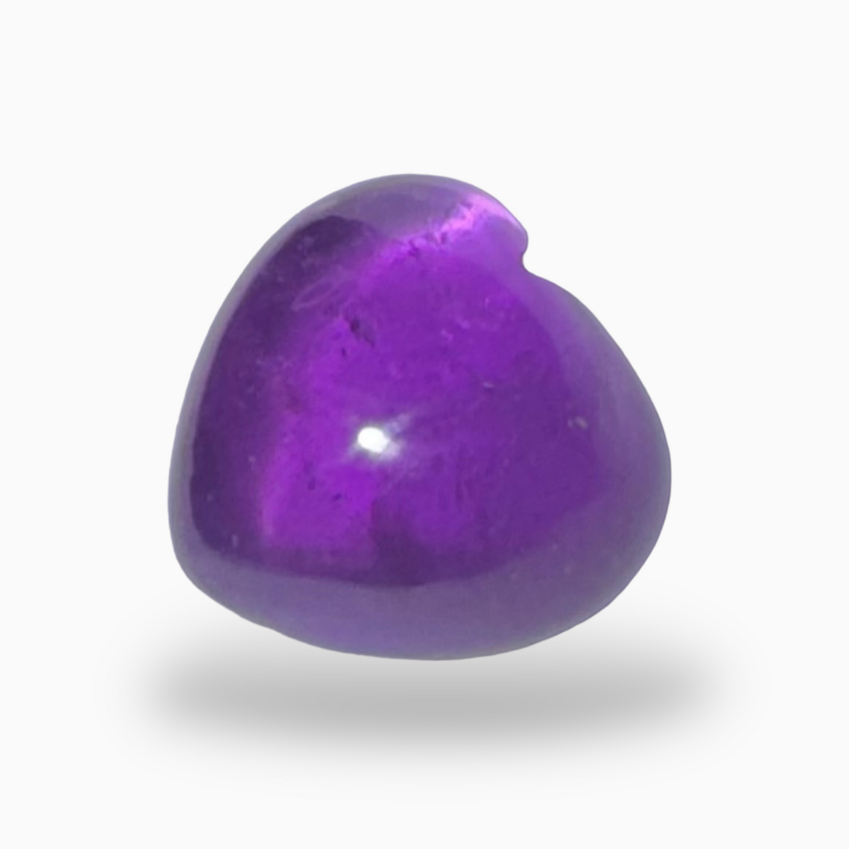 Natural Purple Amethyst Stone 4.31 Carats Heart Shape Cabochon Cut 11X10mm