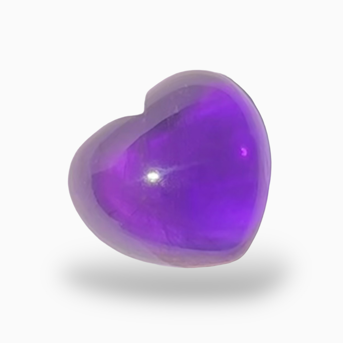 Natural Purple Amethyst Stone 4.4 Carats Heart Shape Cabochon Cut 11X10mm