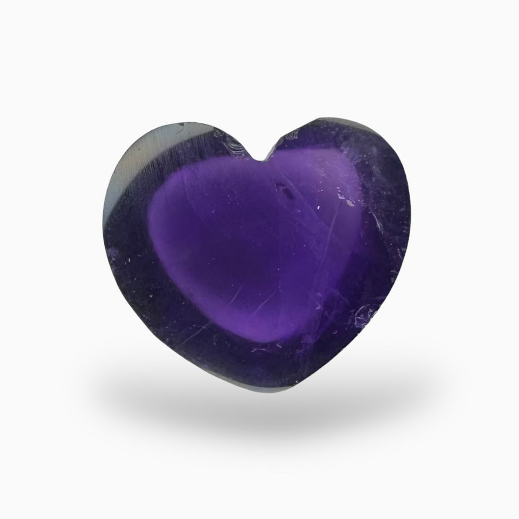 Natural Purple Amethyst Stone 4.4 Carats Heart Shape Cabochon Cut 11X10mm
