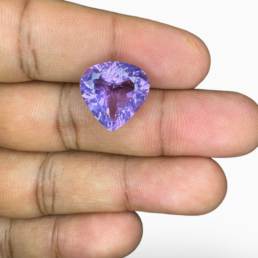 Natural Purple Amethyst Stone 7.55 Carats Pear Shape Cut 14.2X14.2mm