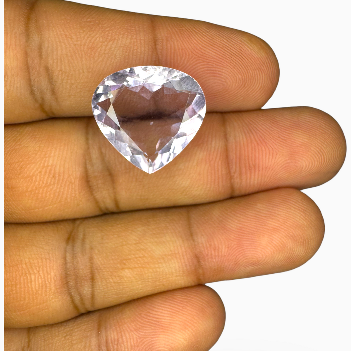Natural Pink Amethyst Stone 11.21 Carats Pear Shape Cut 16X16.5mm