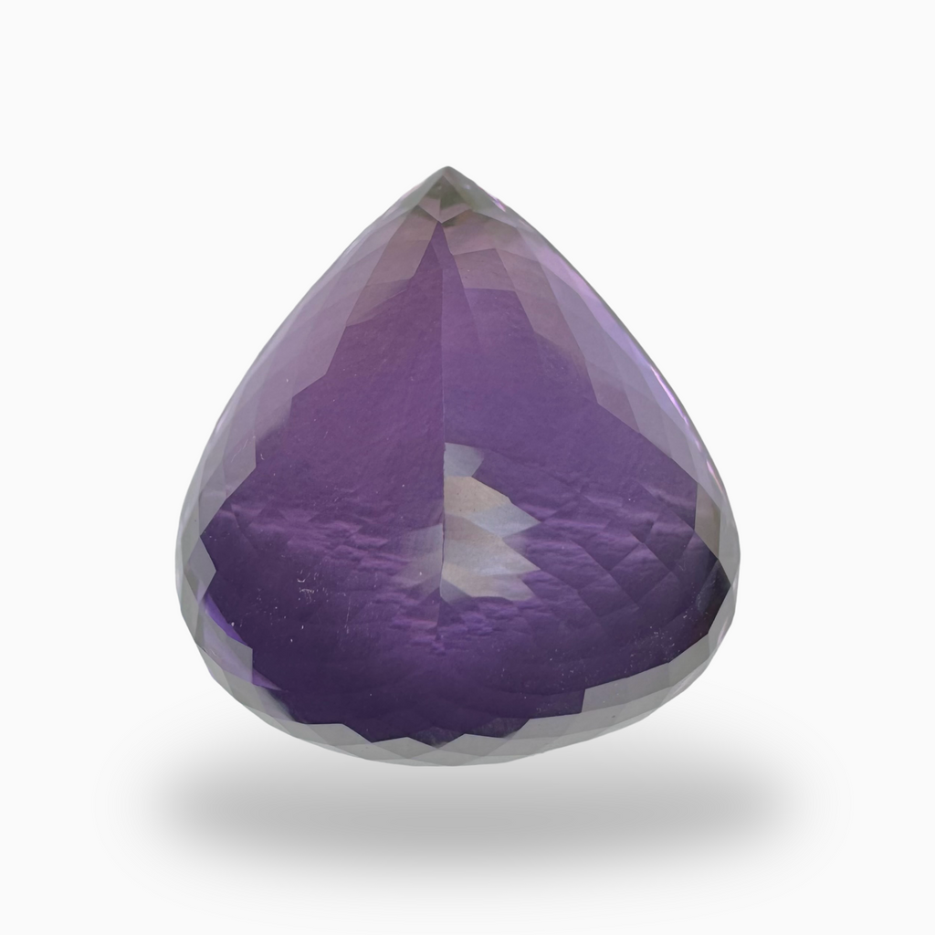 Natural Purple Amethyst Stone 55.8 Carats Pear Shape Cut 30X25mm