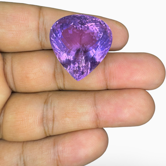 Natural Purple Amethyst Stone 55.8 Carats Pear Shape Cut 30X25mm