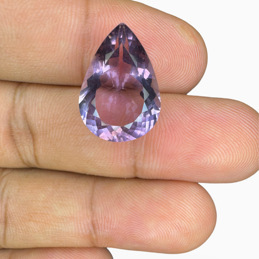 Natural Purple Amethyst Stone 9.8 Carats Pear Shape Cut 18X13mm