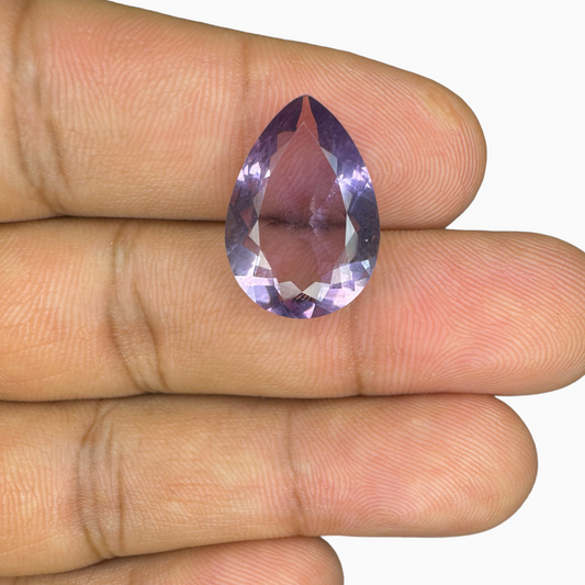 Natural Purple Amethyst Stone 7.7 Carats Pear Shape Cut 18X13mm