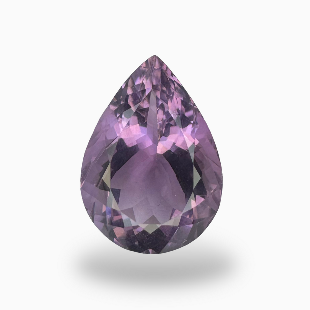 Natural Purple Amethyst Stone 10.2 Carats Pear Shape Cut 18X13mm