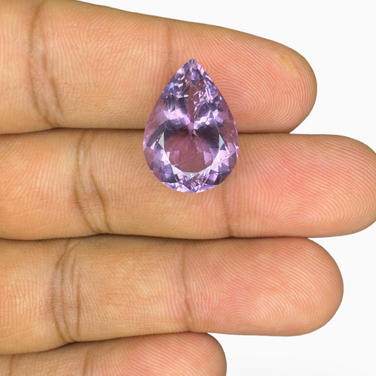 Natural Purple Amethyst Stone 10.2 Carats Pear Shape Cut 18X13mm