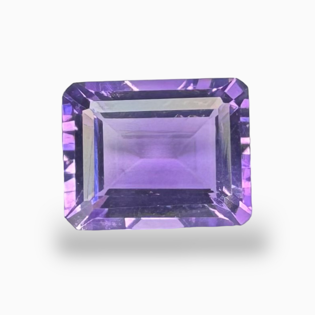Natural Purple Amethyst Stone 2.26 Carats Emerald Cut 10X8mm