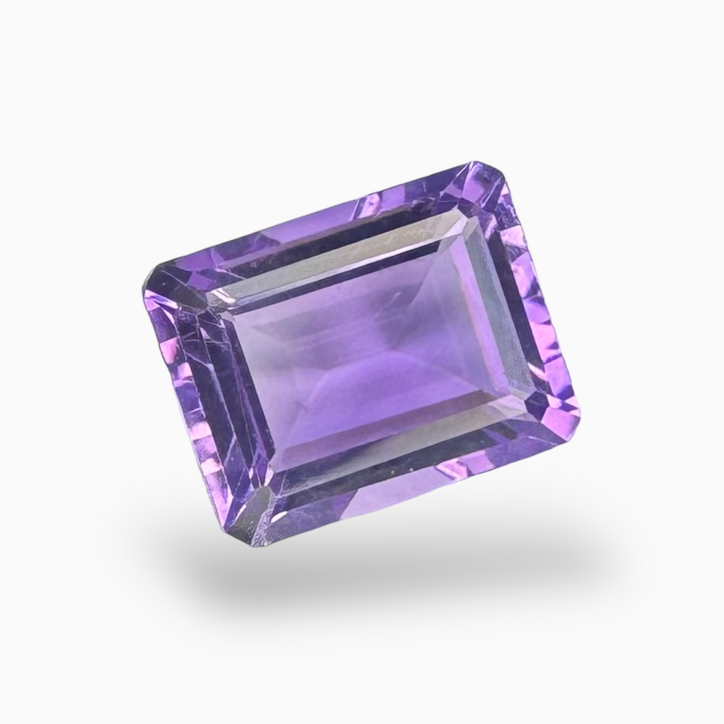 Natural Purple Amethyst Stone 2.26 Carats Emerald Cut 10X8mm