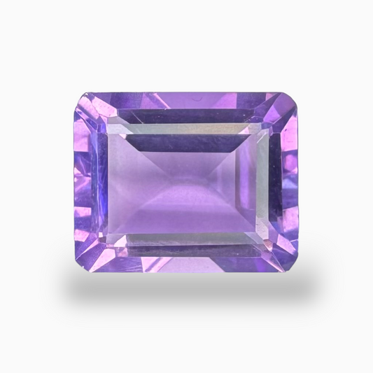 Natural Purple Amethyst Stone 3.2 Carats Emerald Cut 10X8mm