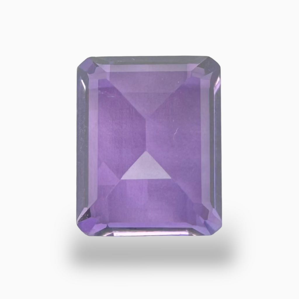 Natural Purple Amethyst Stone 3.2 Carats Emerald Cut 10X8mm