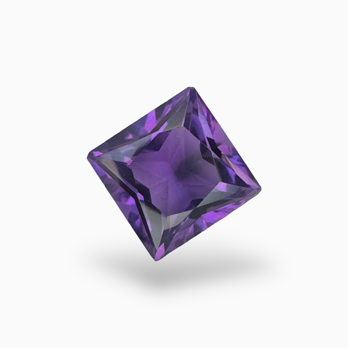 Wholesale Natural Purple Amethyst Stone 2.42 Carats Princess Shape 8X8mm