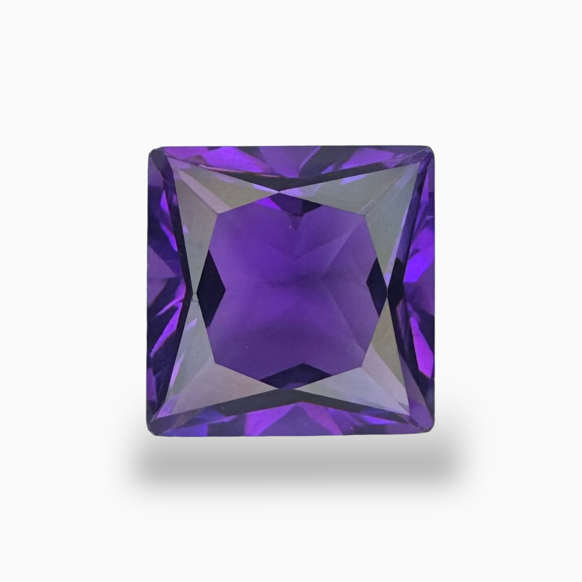 Natural Purple Amethyst Stone 4.41 Carats Princess Cut 10X10mm