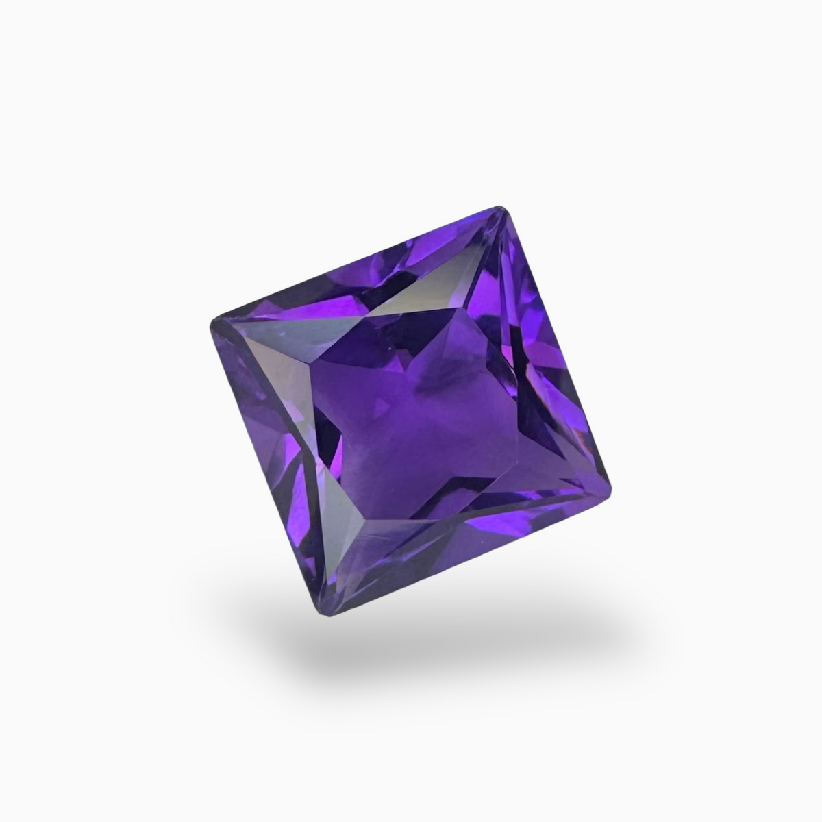 Natural Purple Amethyst Stone 4.41 Carats Princess Cut 10X10mm