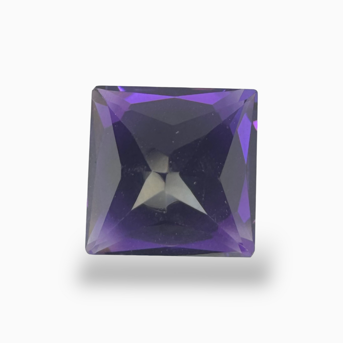 Natural Purple Amethyst Stone 4.41 Carats Princess Cut 10X10mm