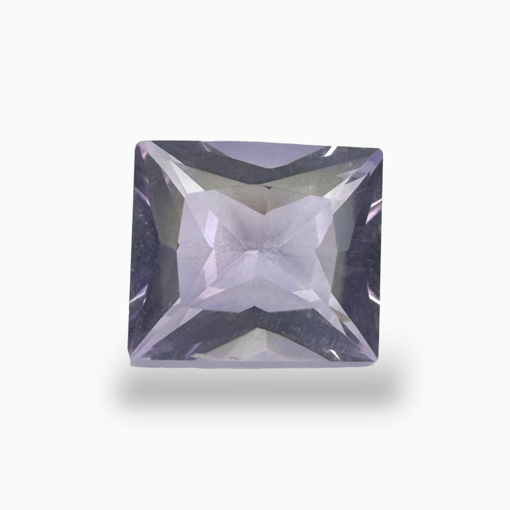 Natural Pink Amethyst Stone 3.02 Carats Princess Shape 9.5X8.5mm